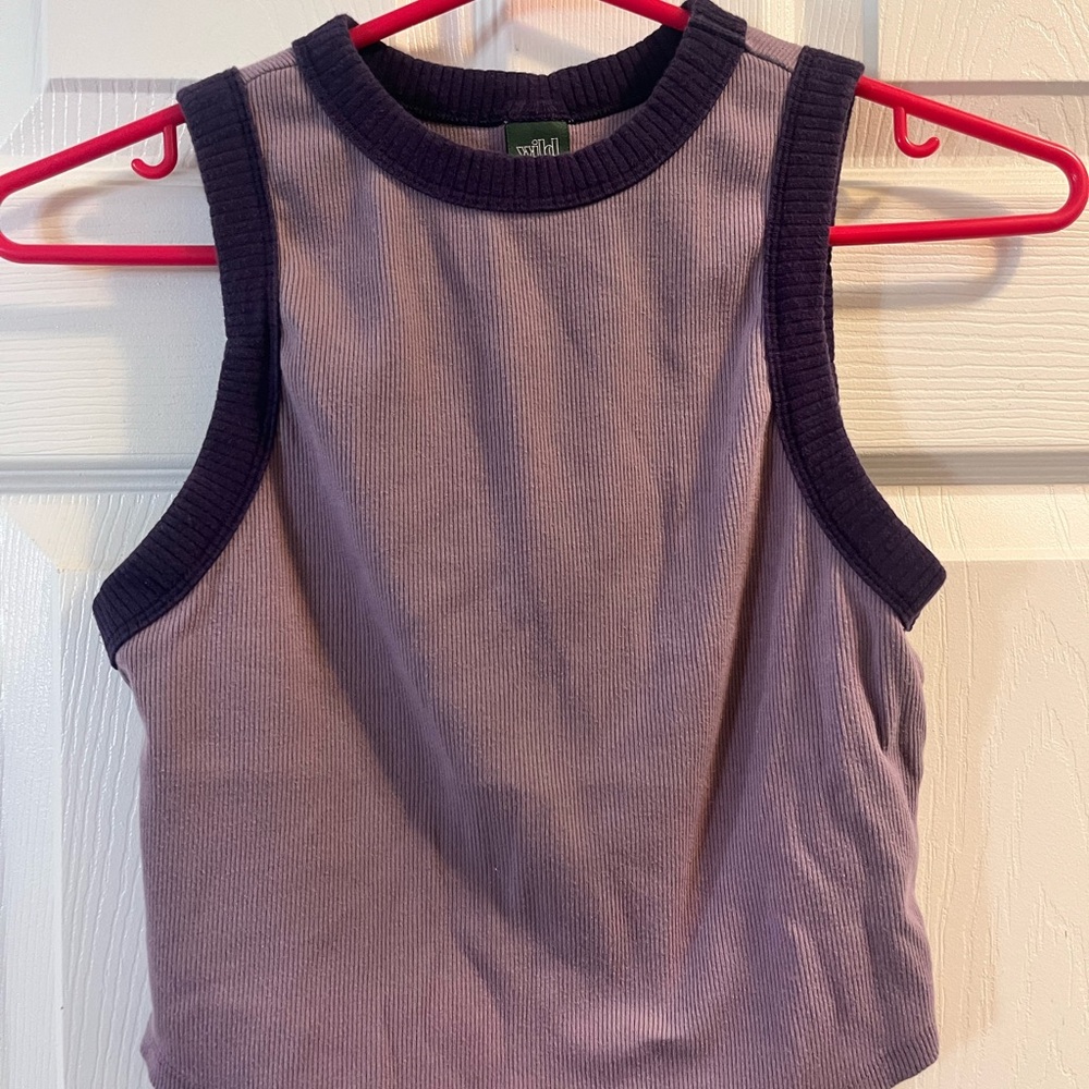 3 for 15 Wild Fable Lavender and Navy Crop Top